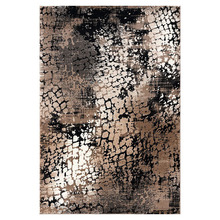 Beige Asphalt Beantown Power-Loomed Rug