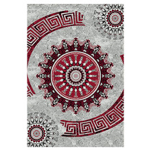 Grey & Red Dome Beantown Power-Loomed Rug