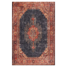 Orange & Navy Divine Power-Loomed Rug