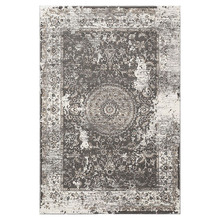 Grey Retro Empire Power-Loomed Rug