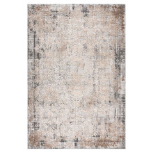 Beige & Grey Pleasure Power-Loomed Rug