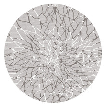 Platinum Grey Fantasy Round Rug