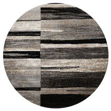 Brown Grain Beantown Round Rug