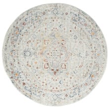 Kearney Basel Vintage-Style Power-Loomed Round Rug