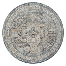 Charcoal Fantine Power-Loomed Round Rug