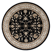 Black Ceres Round Rug