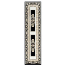 Black & Cream Solstone Power-Loomed Runner