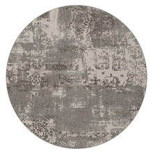 Nickel Grey Fantasy Round Rug