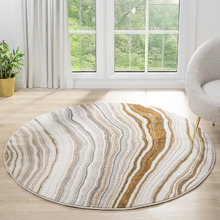 Slate Moorty Round Rug