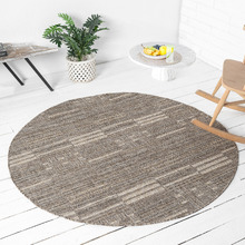 Beige Nually Flat Weave Indoor/Outdoor Round Rug