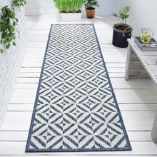 Aqua Murory Flat Weave Indoor/Outdoor Runner