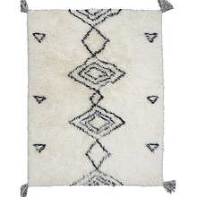 White Shaggy Agadir New Zealand Wool Rug