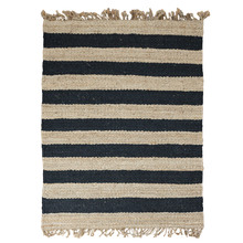 Black Chunky Jute Rug
