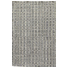 Black Honeycomb Flat Weave Cotton & Jute Rug