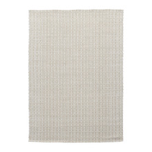 White Honeycomb Flat Weave Cotton & Jute Rug