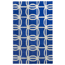 Blue Cloud Atlas Wool-Blend Area Rug
