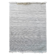 Black & Silver Century Fringed Hand-Woven Rug