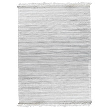 Silver & Grey Century Fringed Hand-Woven Rug