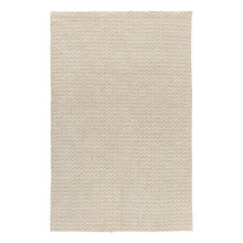 White Chevron Cotton & Jute Rug