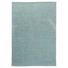 Turquoise Chevron Cotton & Jute Rug