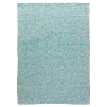 Turquoise Rustic Diamond Cotton & Jute Rug
