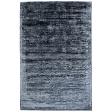 Navy Blue Carizza Hand-Loomed Viscose Rug