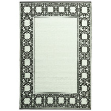 Bordered Power-Loomed Outdoor Rug