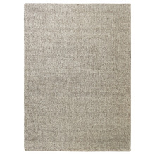 Beige Basket Weave Wool-Blend Rug