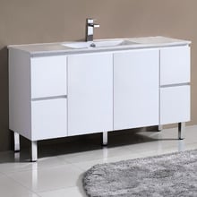 Virtus 1500mm Gloss White Freestanding Single Vanity