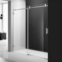 Palisade Chrome Frameless Shower Screen Front