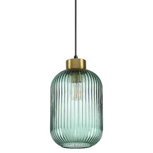 Myff Steel Small Reeded Glass Pendant Light