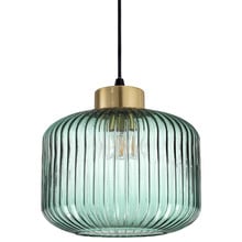 Myff Steel Large Reeded Glass Pendant Light