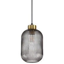 Myff Steel Small Reeded Glass Pendant Light
