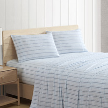 Camp Stripe Paige Washed Polyester Sheet Set