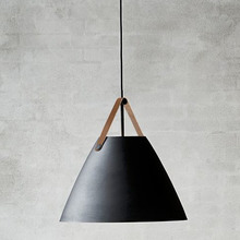Strap Metal & Leather Interior Pendant Light