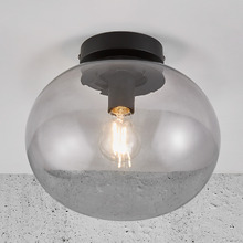 Alton Aluminium Smoked Glass Ceiling Light
