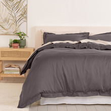Pewter Balmain 1000TC Bamboo & Cotton Quilt Cover Set
