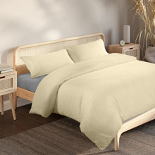 Cream 1000TC Bamboo & Microfibre Quilt Cover Set