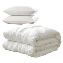 Duck Feather & Down Pillow & Quilt Set