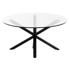Liane Round Glass-Top Coffee Table