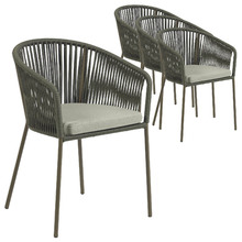 Janet Cushioned Outdoor Dining Chairs (Set of 4)