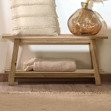 Natural Jafar Recycled Teak Wood Bench