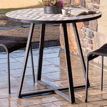 Black & White Marius Ceramic Outdoor Dining Table