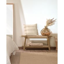 Natural Jafar Recycled Teak Wood Bench