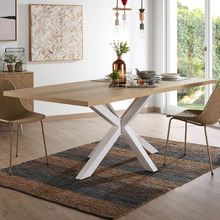 Natural & White Cacey Dining Table