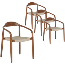 Sylvia Acacia Wood Outdoor Dining Chairs (Set of 4)