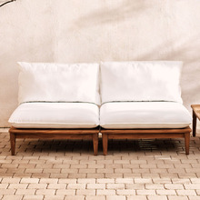 Reko Outdoor Armless Lounge Chair (Set of 2)
