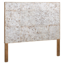 Meg Mango Wood Headboard with Coconut Chips