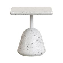 White Ferdin Terrazzo Outdoor Side Table