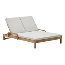 Alessa Eucalyptus Wood Double Sun Lounge